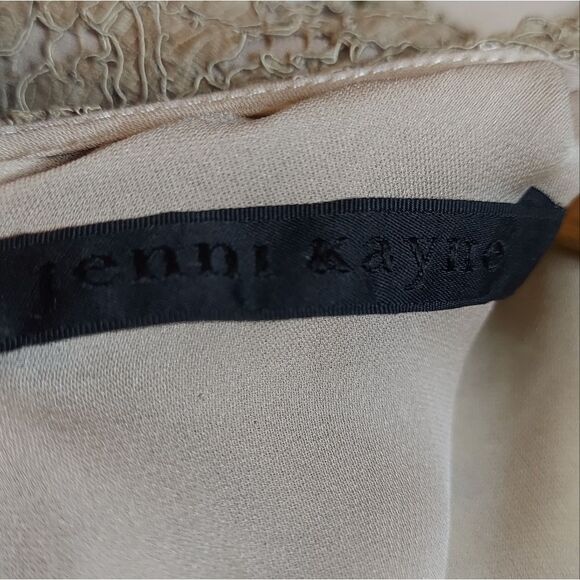 Jenni Kayne Lace Panel Dress Sheer Sleeves Size 2 - Picture 9 of 14